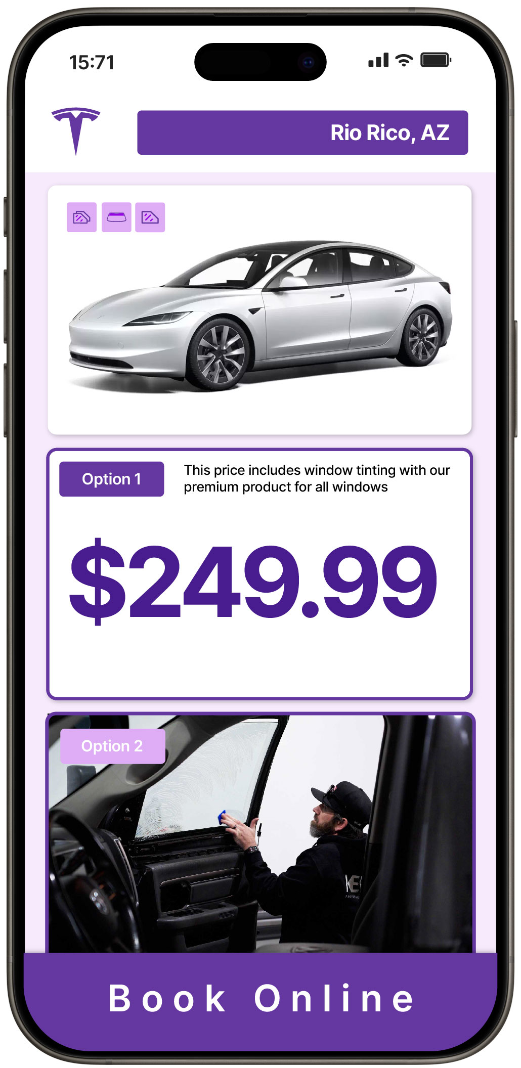 View Competitive Tesla Window Tinting Costs in Rio Rico, Arizona