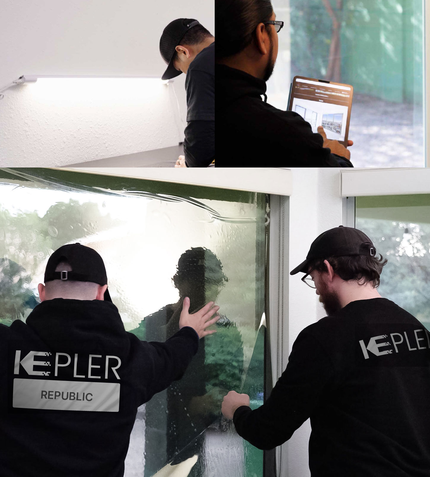 Kepler Technician Fitting Advanced Window Tint to Home in Republic