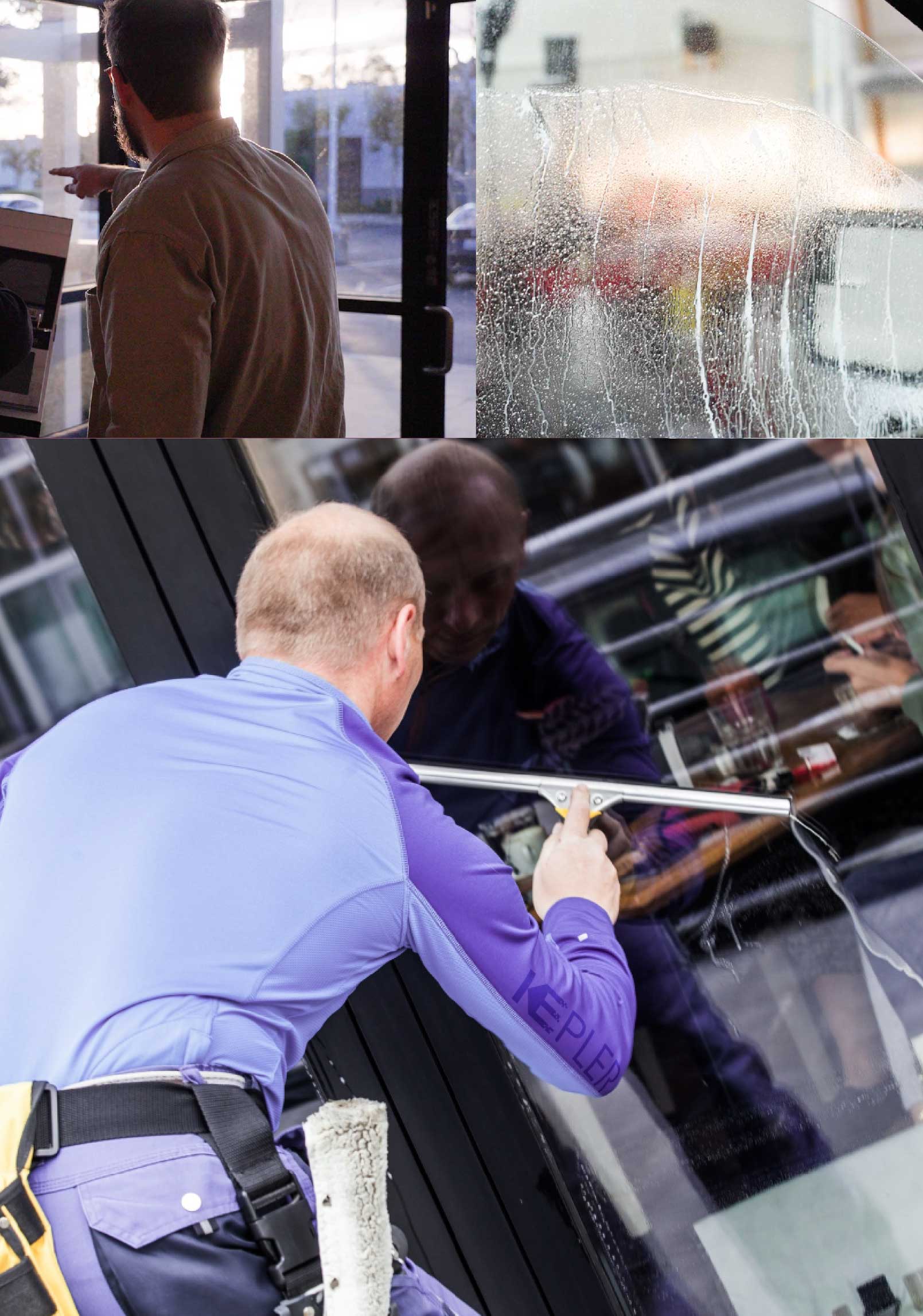 Kepler Professional Applying Anti-Graffiti Window Film to a Oceanside Shop Front