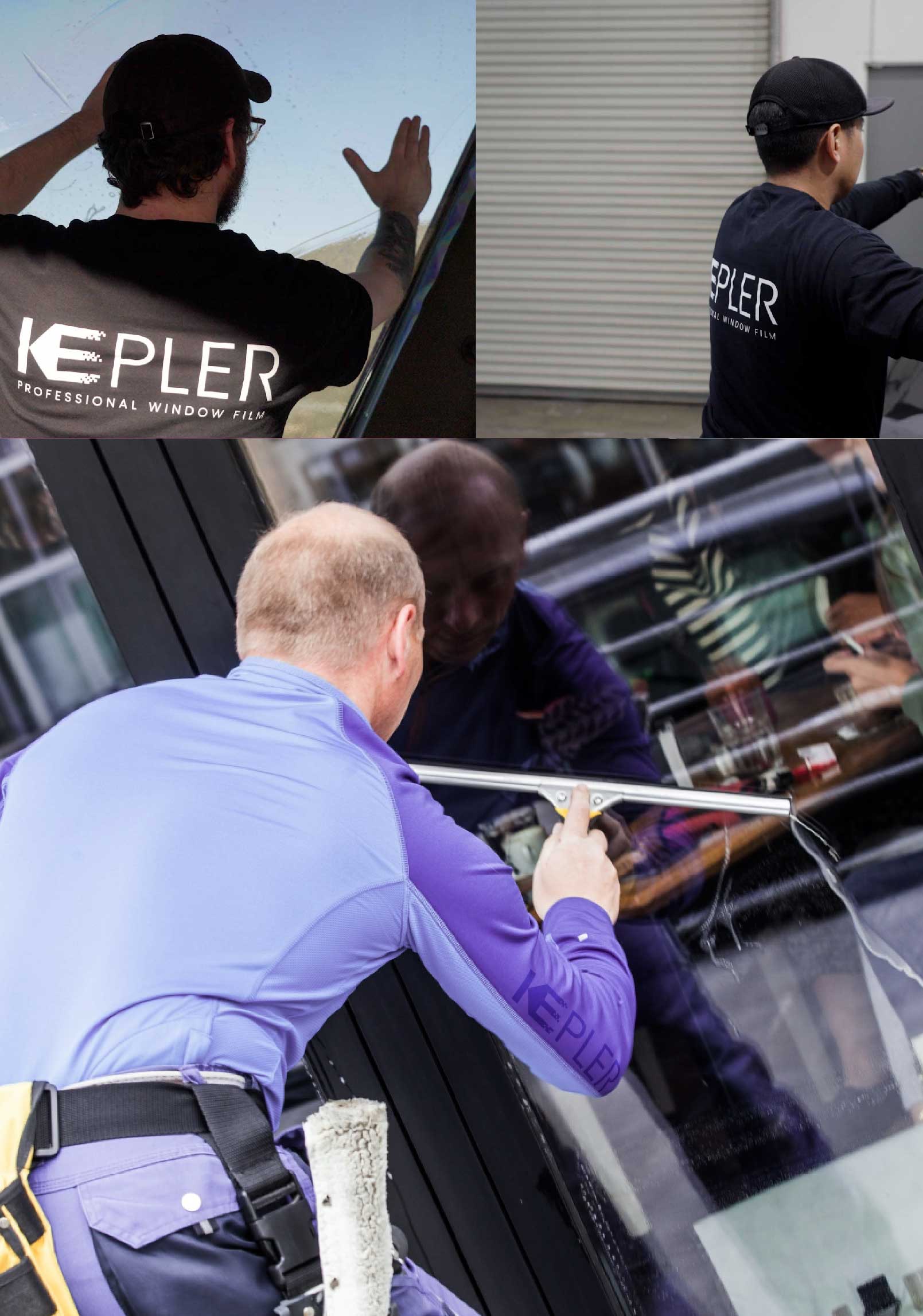 Kepler Professional Applying Anti-Graffiti Window Film to a Mission Shop Front