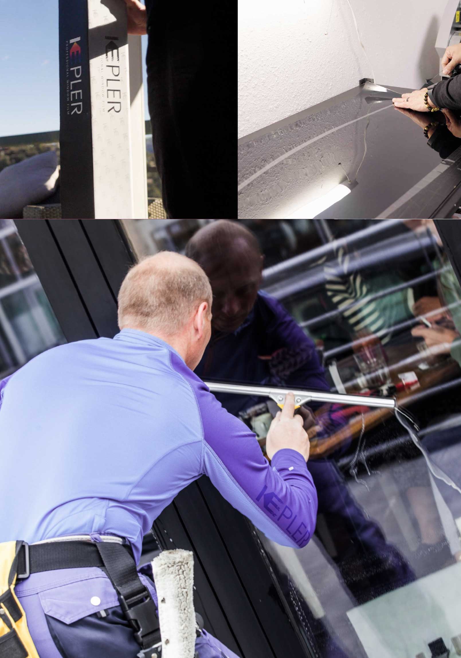 Kepler Expert Applying Anti-Graffiti Window Film to a San Mateo Shop Front