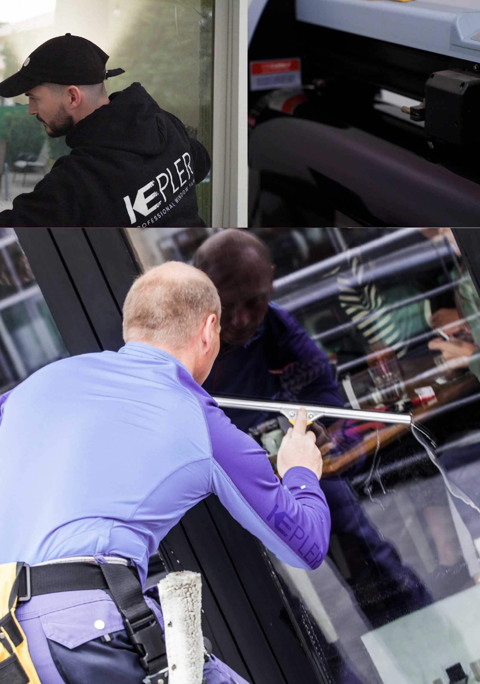 Kepler Professional Applying Anti-Graffiti Window Film to a Pottstown Shop Front