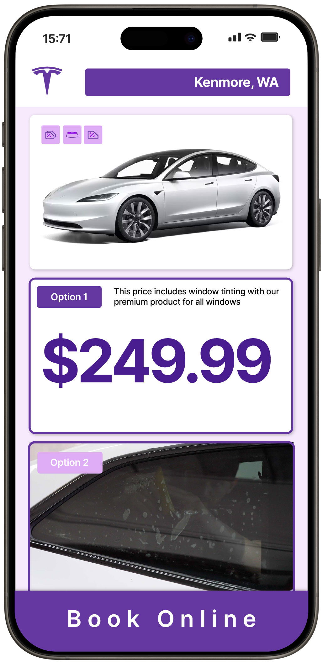 View Reasonable Tesla Window Tinting Costs in Kenmore, Washington