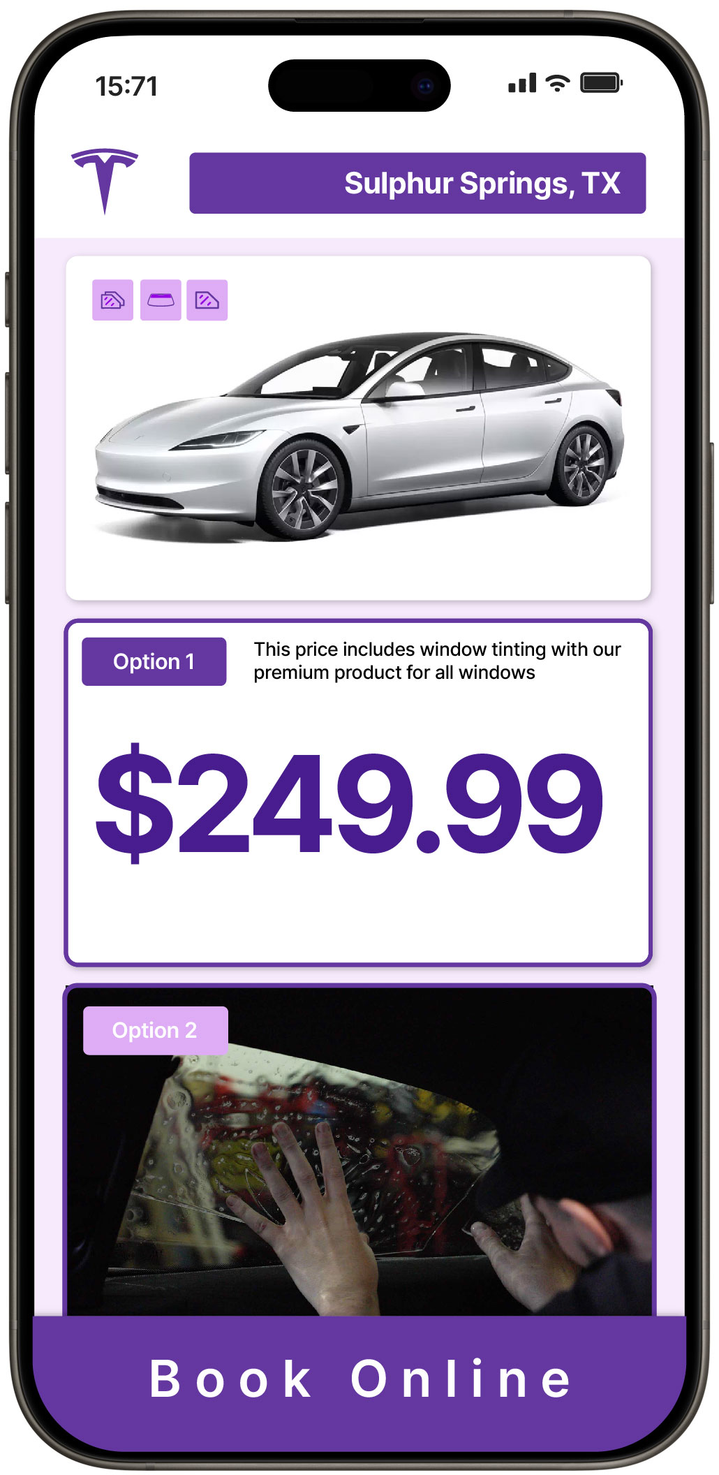 View Reasonable Tesla Window Tinting Costs in Sulphur Springs, Texas