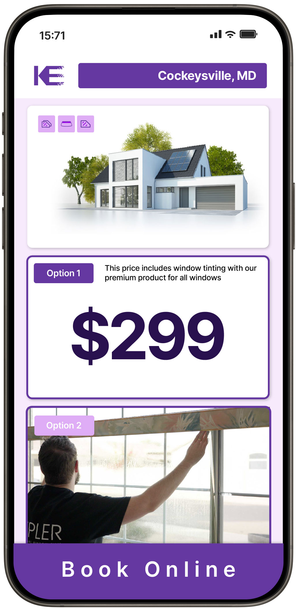 View Affordable Home Window Tinting Prices in Cockeysville, Maryland