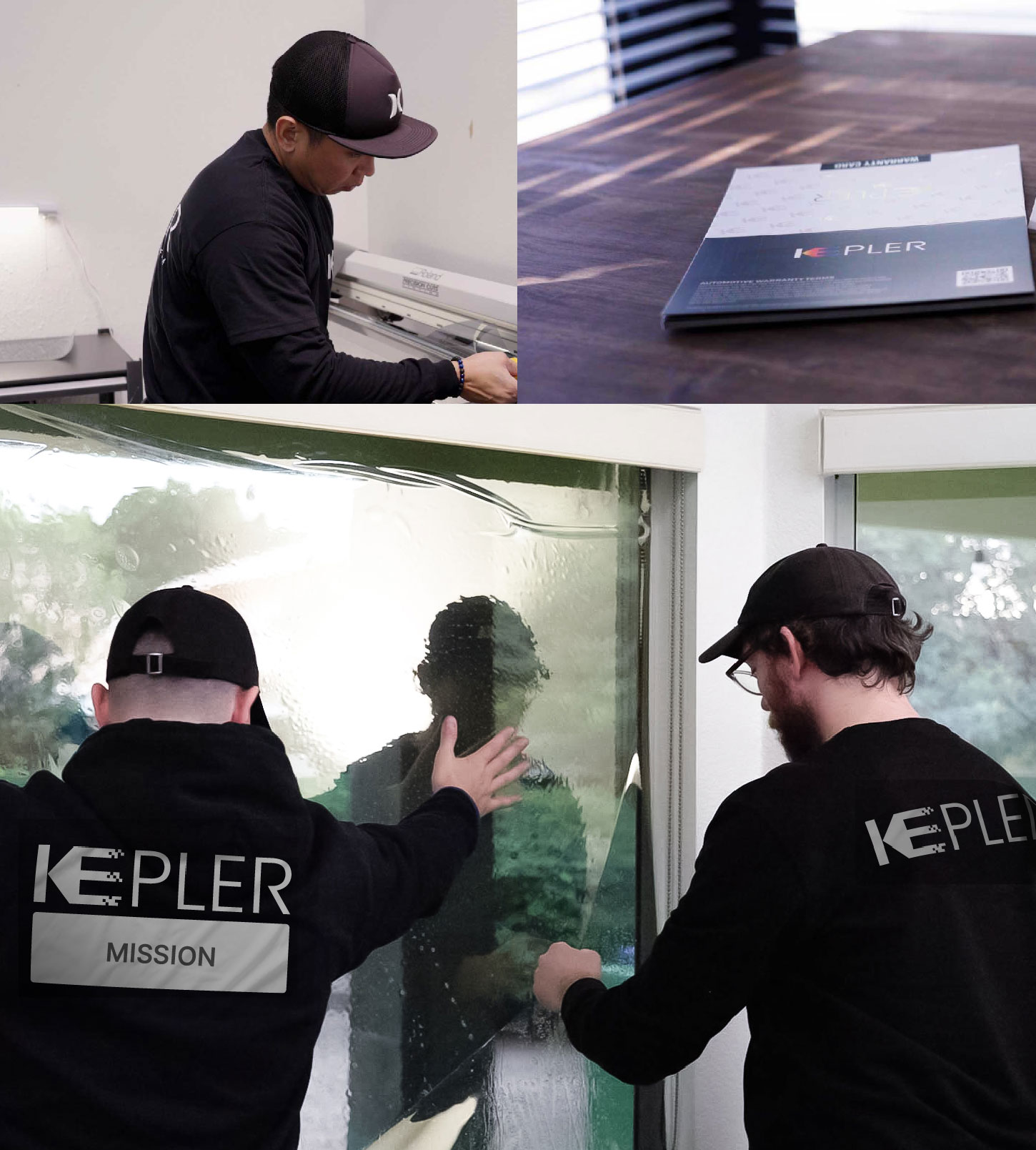 Expert Technician Fitting Advanced Window Tint to Home in Mission