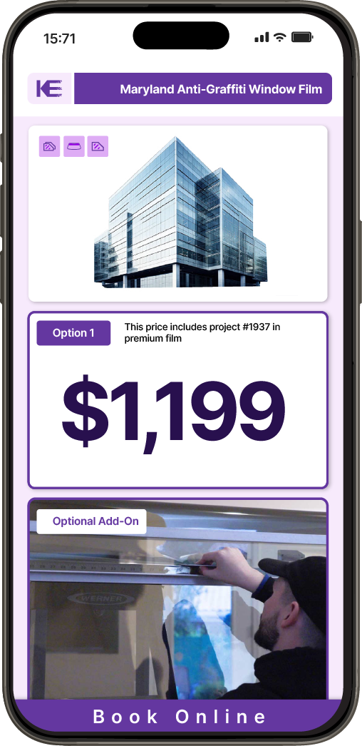 Get Anti-Graffiti Window Film Pricing on Your Phone in Maryland