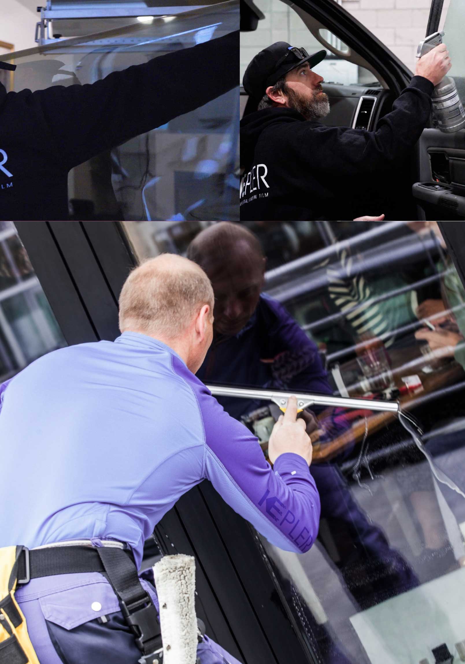 Kepler Expert Applying Anti-Graffiti Window Film to a New Castle Shop Front
