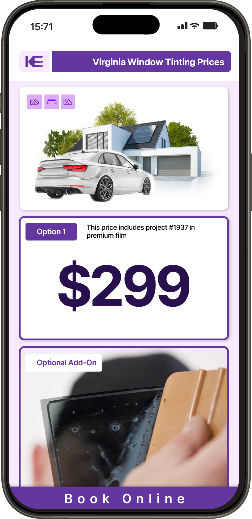 View Competitive Car Window Tinting Prices in Virginia