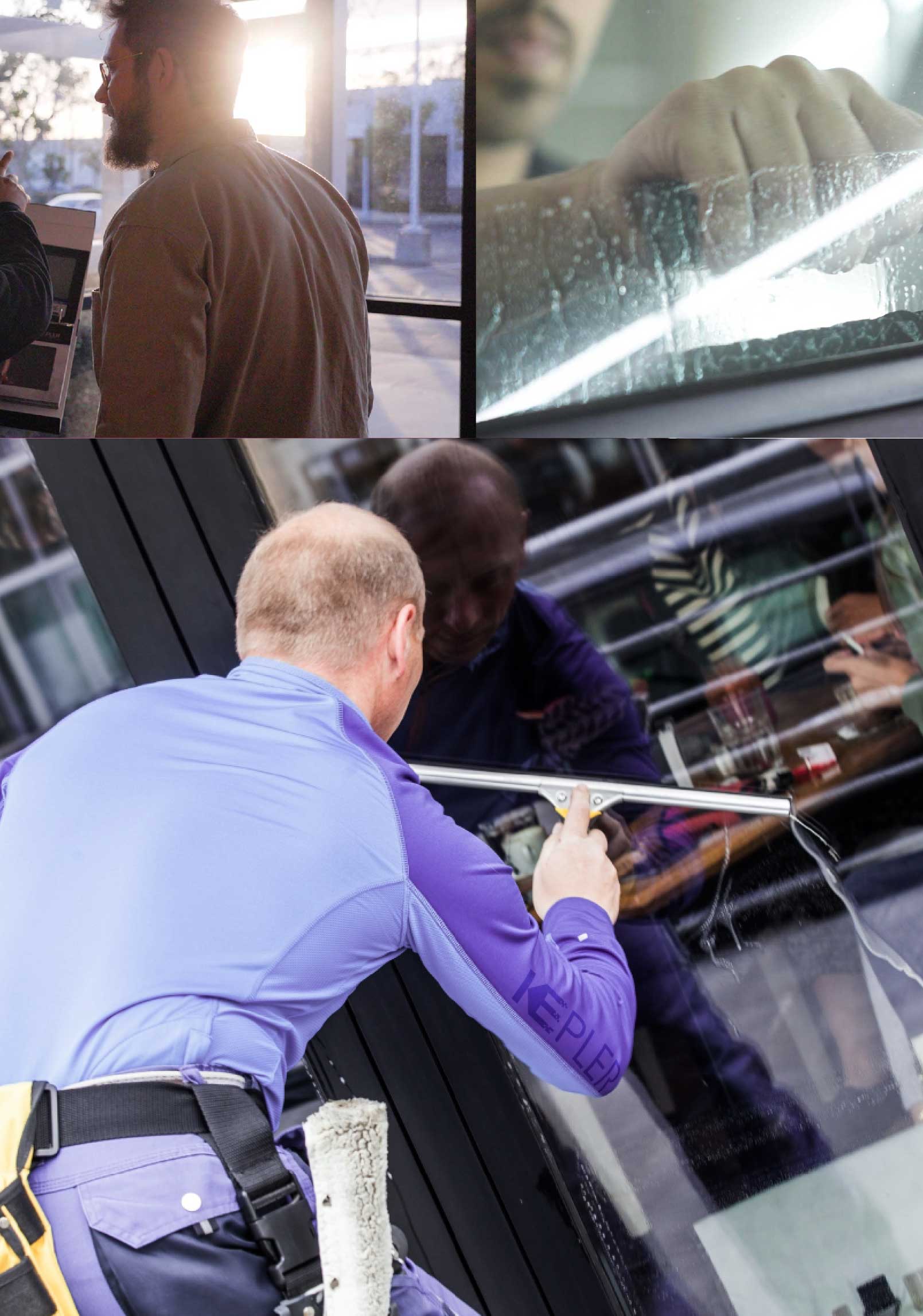 Kepler Expert Applying Anti-Graffiti Window Film to a Dinuba Shop Front