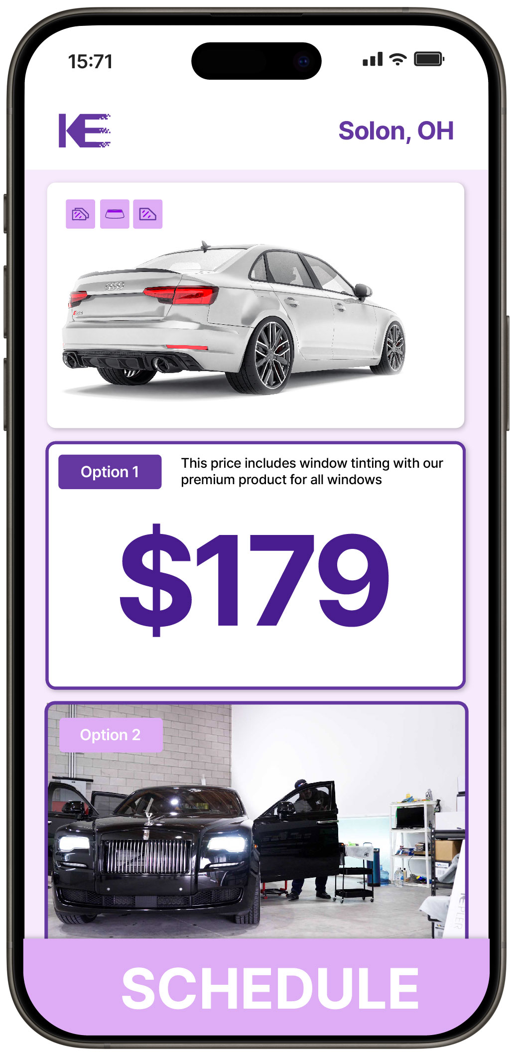 View Competitive Car Window Tinting Prices in Solon, Ohio