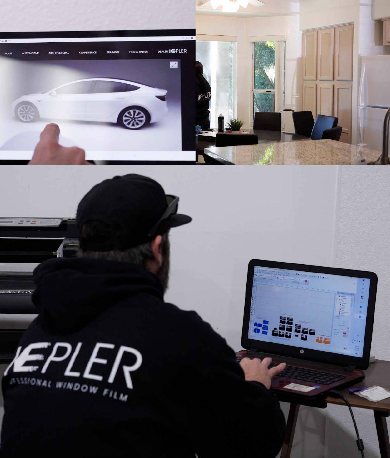 Ceramic Window Tinting Expert Cutting Film in Sandy, Utah
