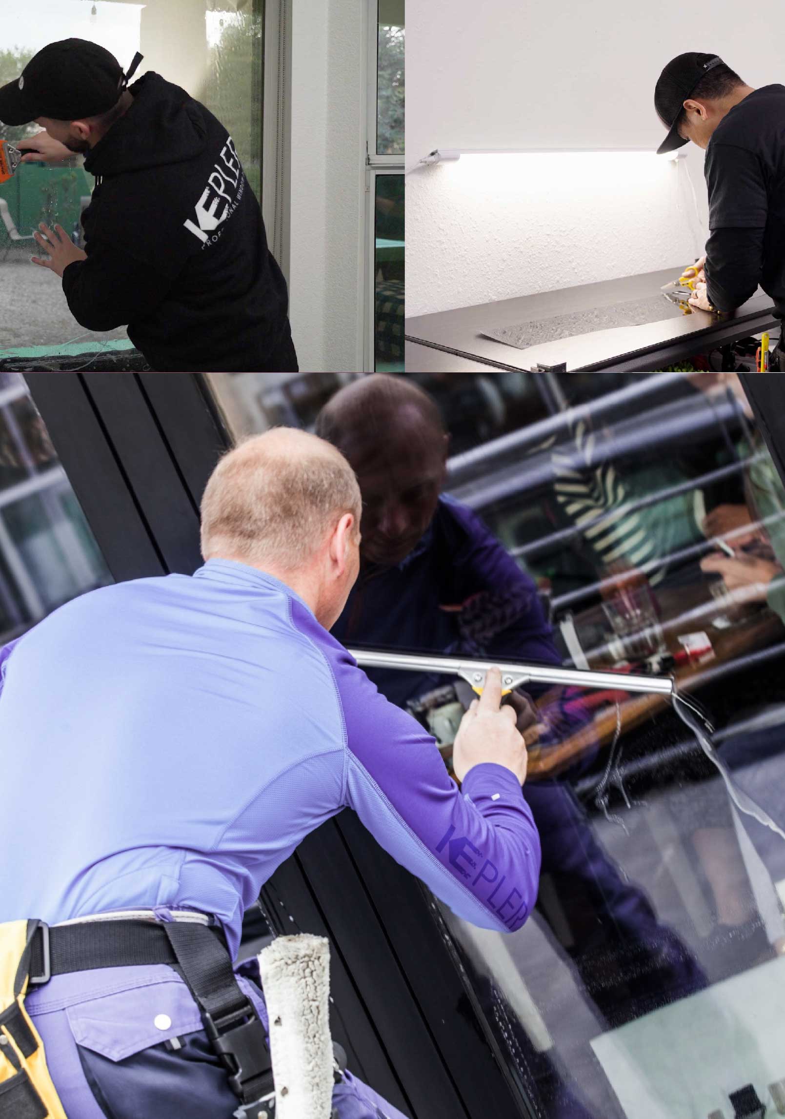 Kepler Expert Applying Anti-Graffiti Window Film to a Newburyport Shop Front