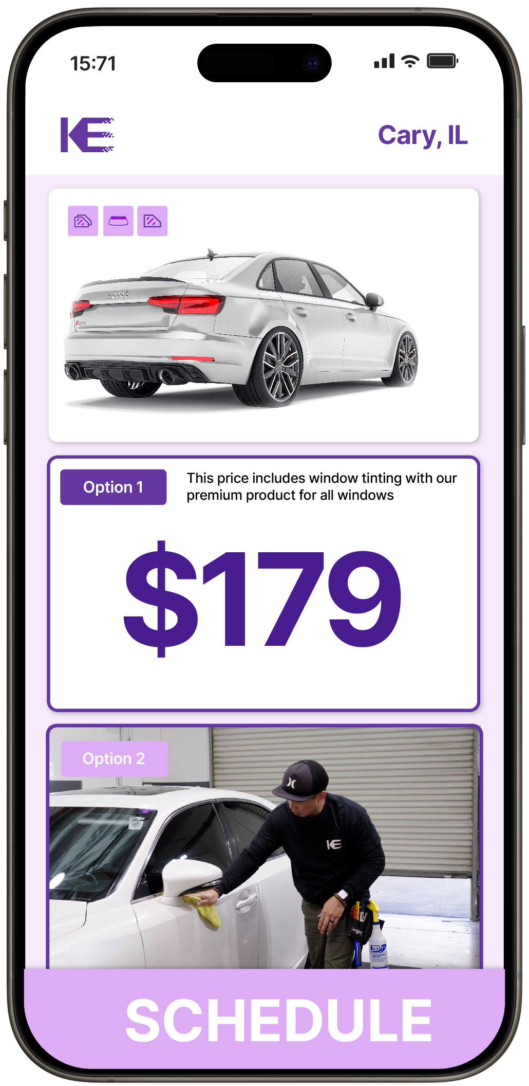 View Competitive Car Window Tinting Rates in Cary, Illinois