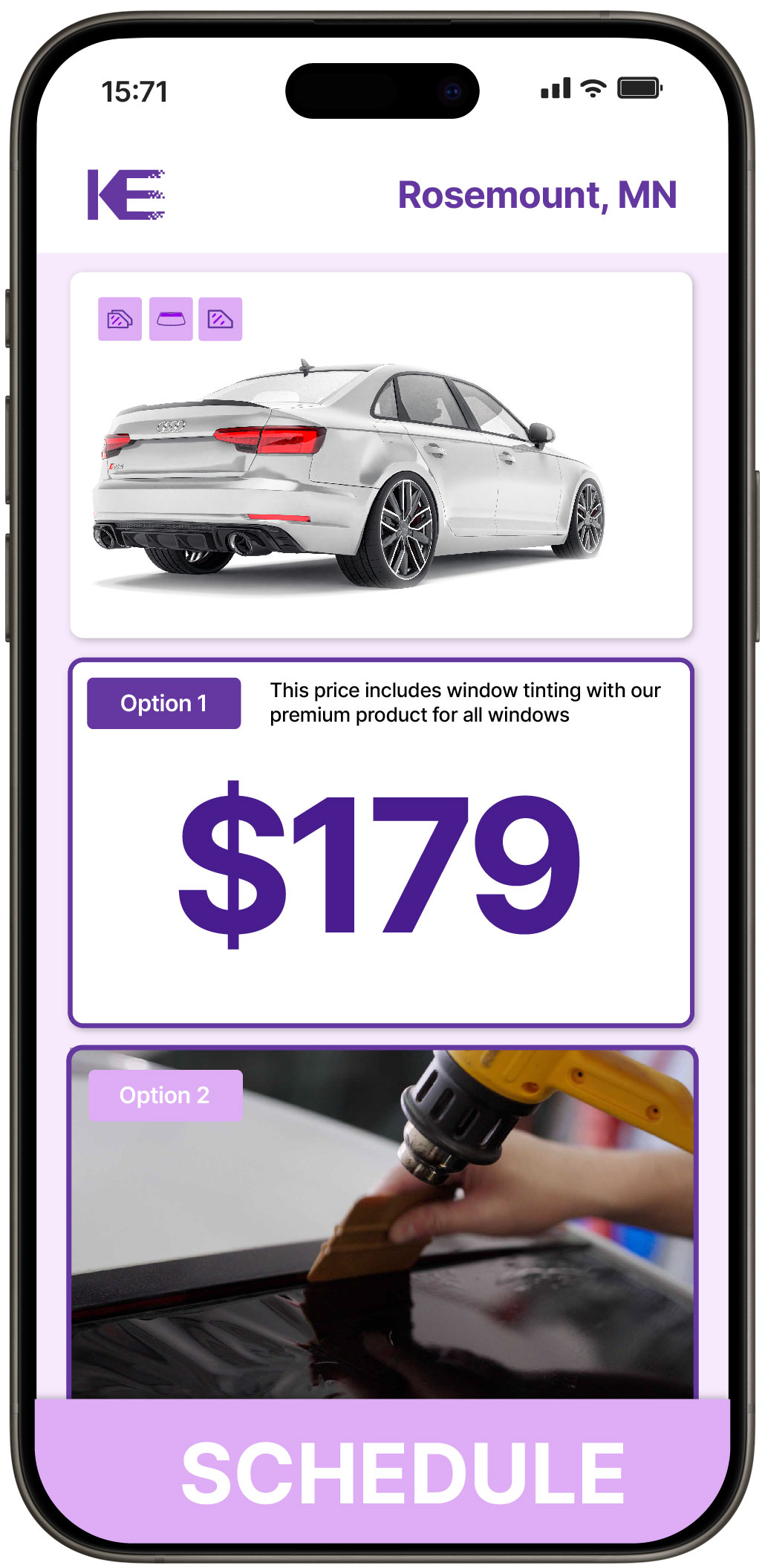 View Competitive Car Window Tinting Rates in Rosemount, Minnesota