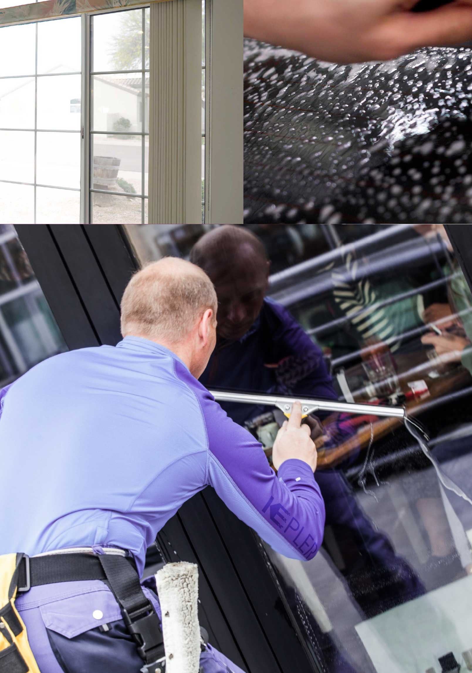 Kepler Skilled Applying Anti-Graffiti Window Film to a Baytown Shop Front