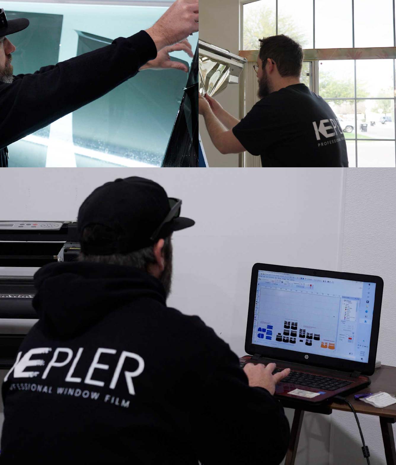 Ceramic Window Tinting Expert Cutting Film in Rio Rancho, New Mexico