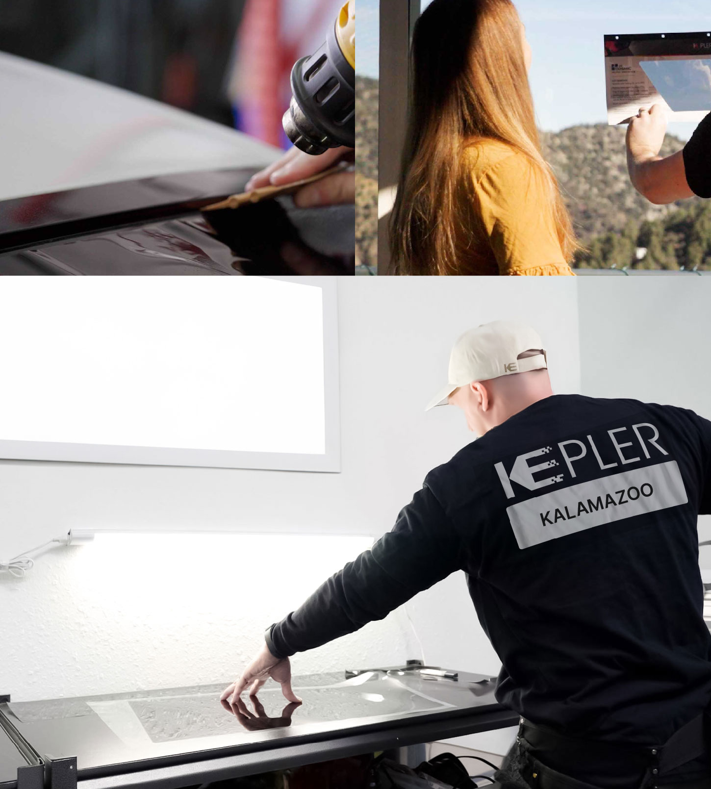 Window Tinting Specialist Cutting Film in Kalamazoo, Michigan