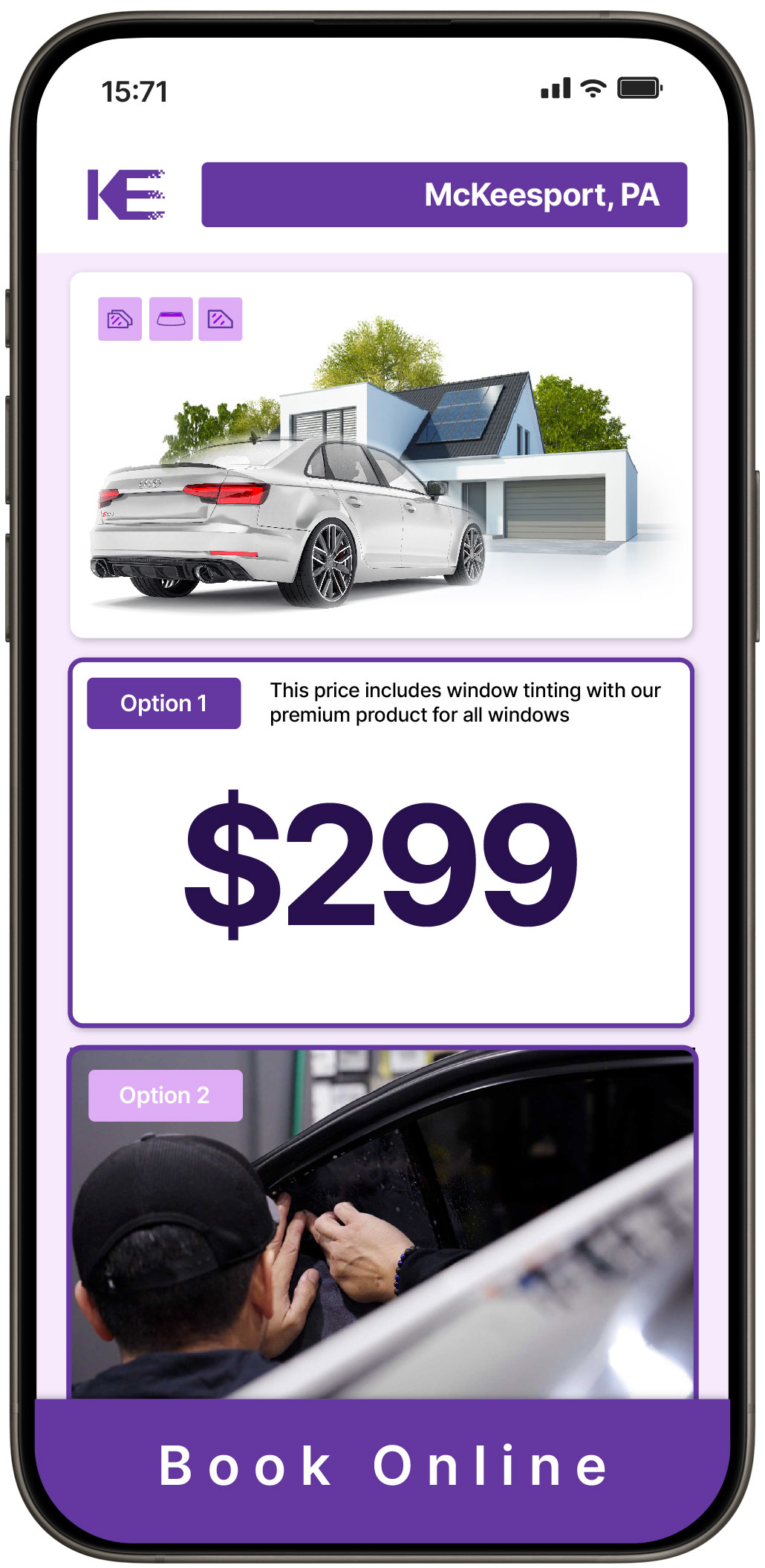View Affordable Tesla Window Tinting Prices in Monroeville, Pennsylvania