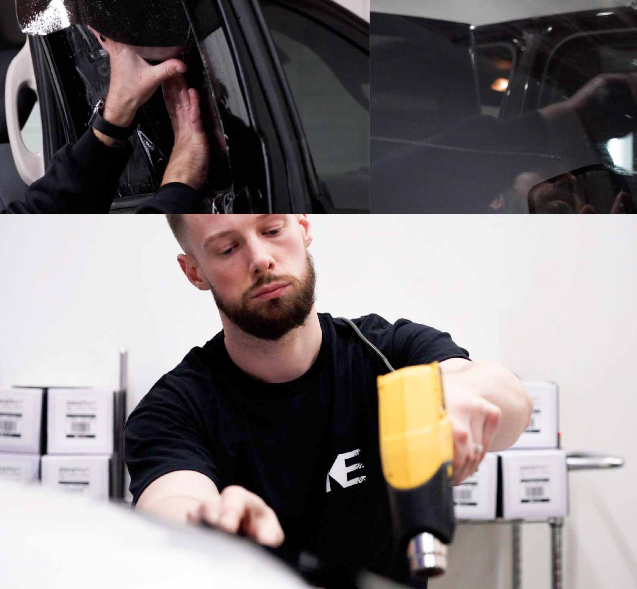 Kepler Technician Installing High-tech Window Tint to Tesla in South Dakota