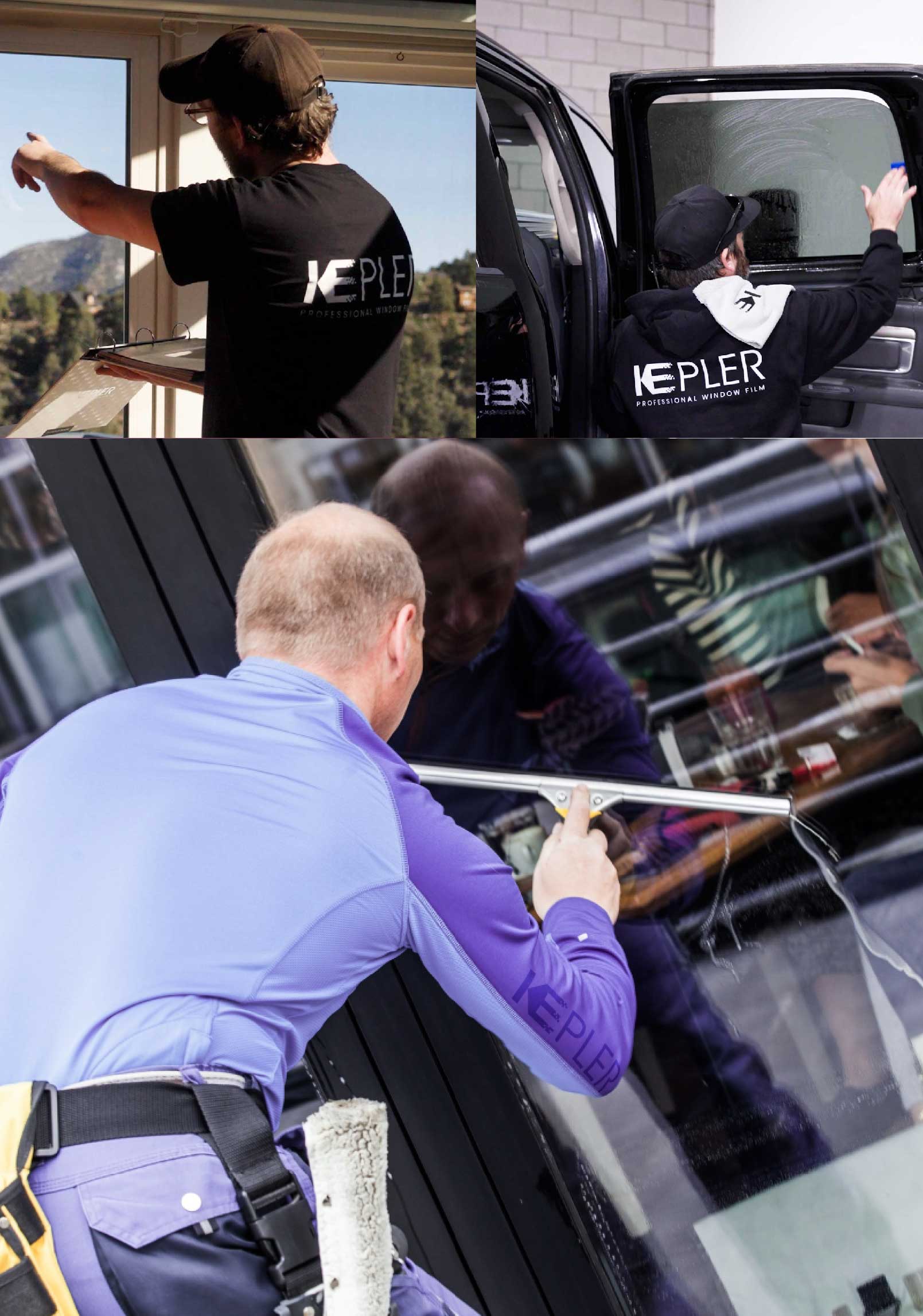 Kepler Professional Applying Anti-Graffiti Window Film to a El Mirage Shop Front