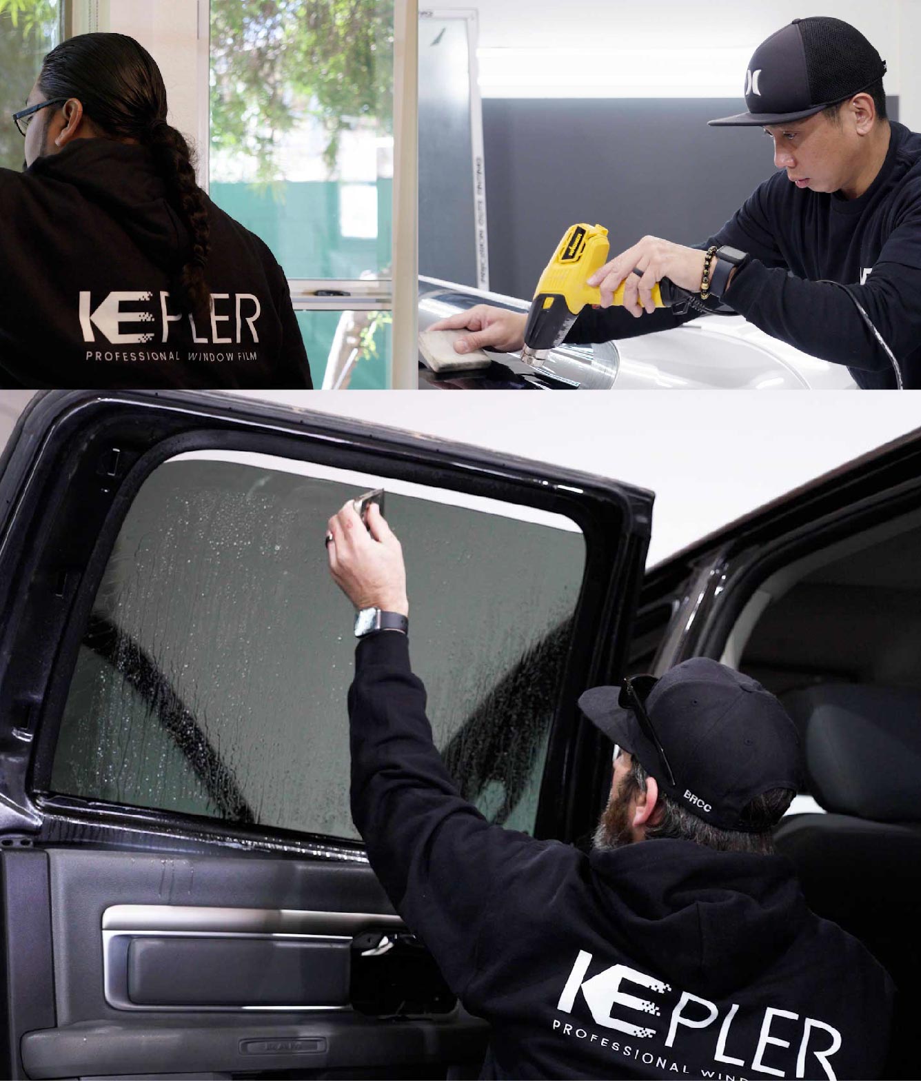Kepler Window Tinting Specialists at Work in Redlands, California