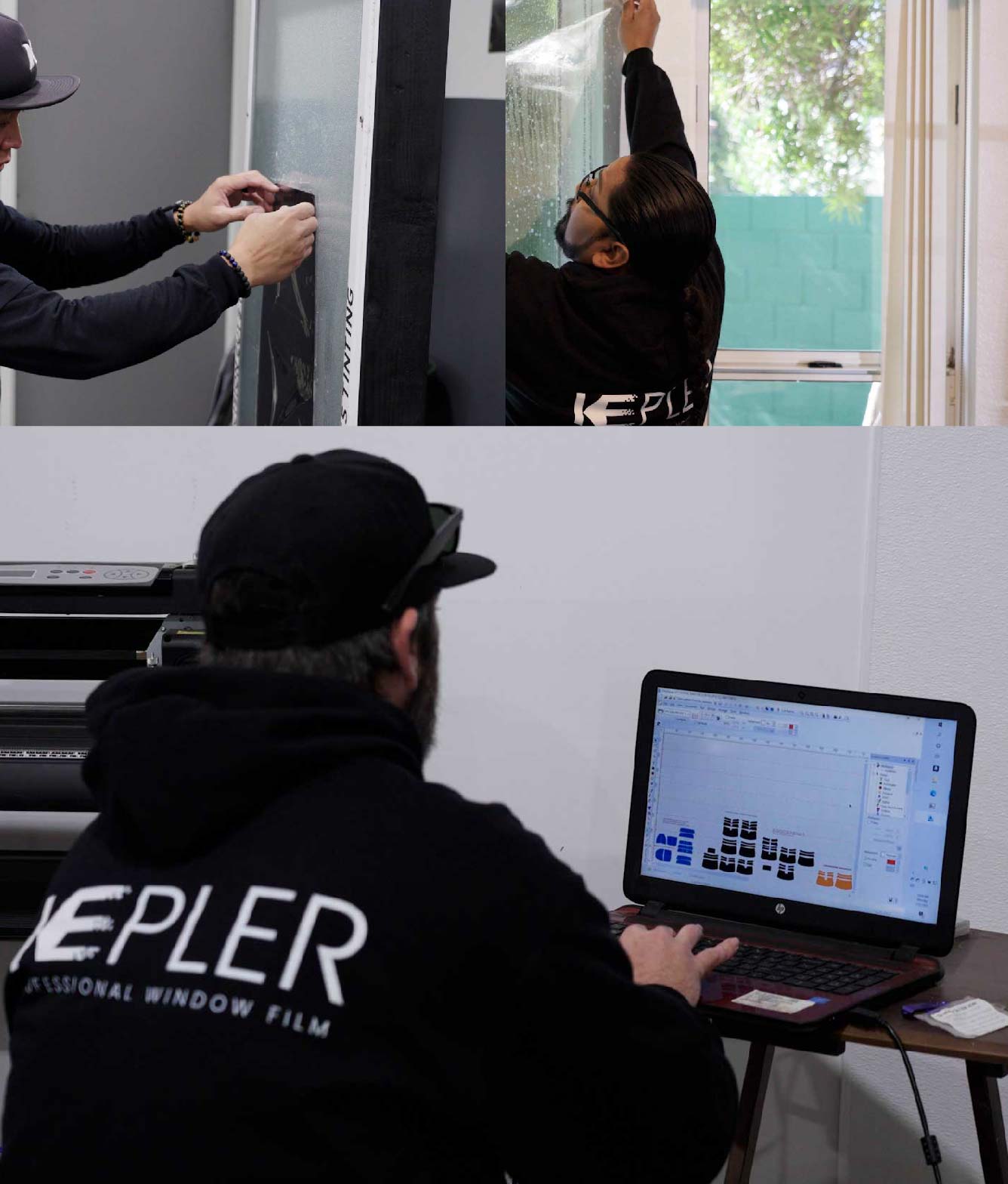 Ceramic Window Tinting Expert Cutting Film in Harrisburg, North Carolina