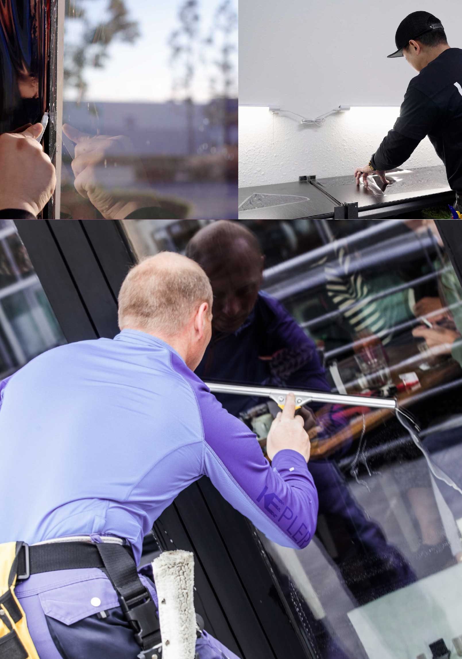 Kepler Expert Applying Anti-Graffiti Window Film to a West Columbia Shop Front