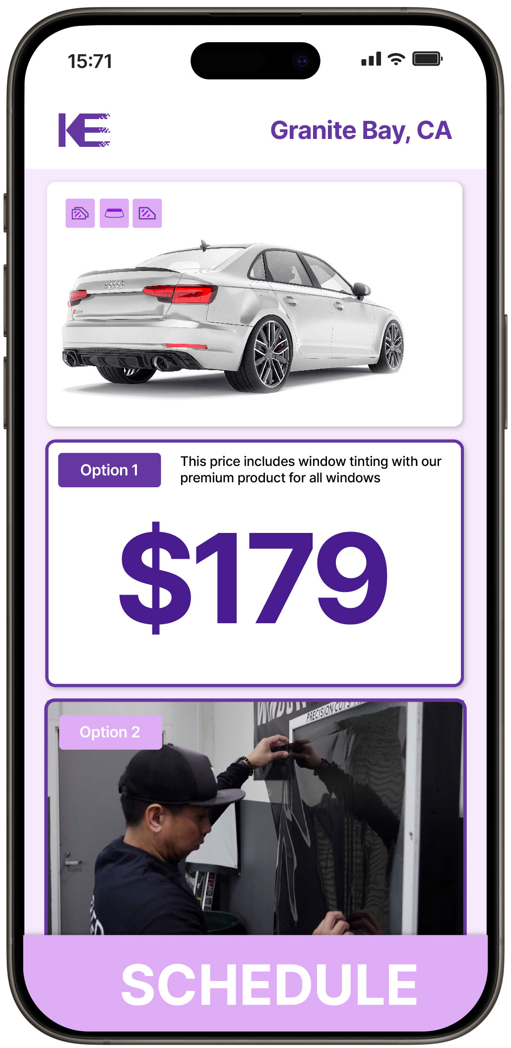 View Affordable Car Window Tinting Rates in Granite Bay, California