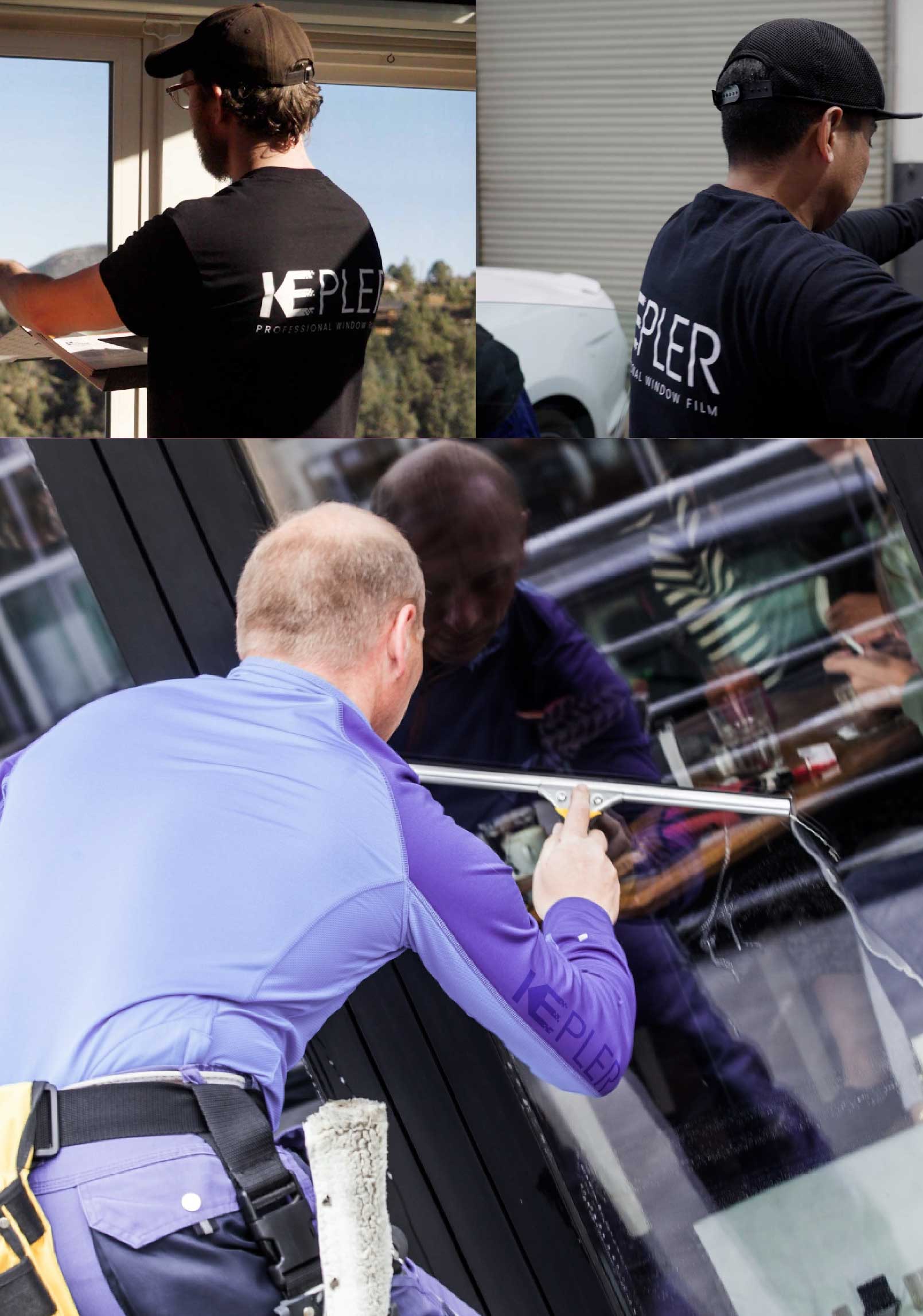 Kepler Expert Applying Anti-Graffiti Window Film to a Fairbanks Shop Front