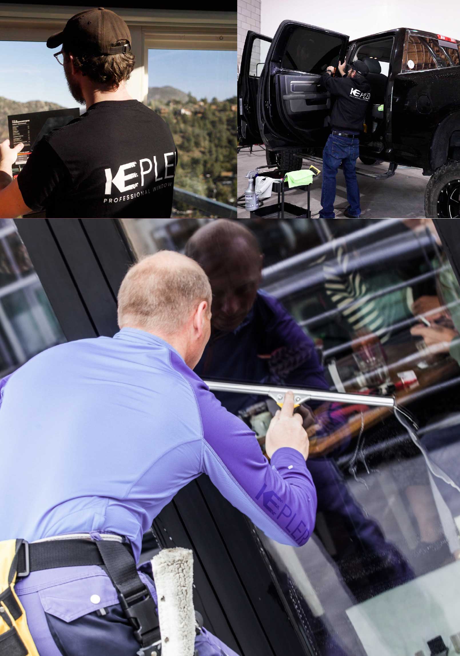 Kepler Skilled Applying Anti-Graffiti Window Film to a Westland Shop Front