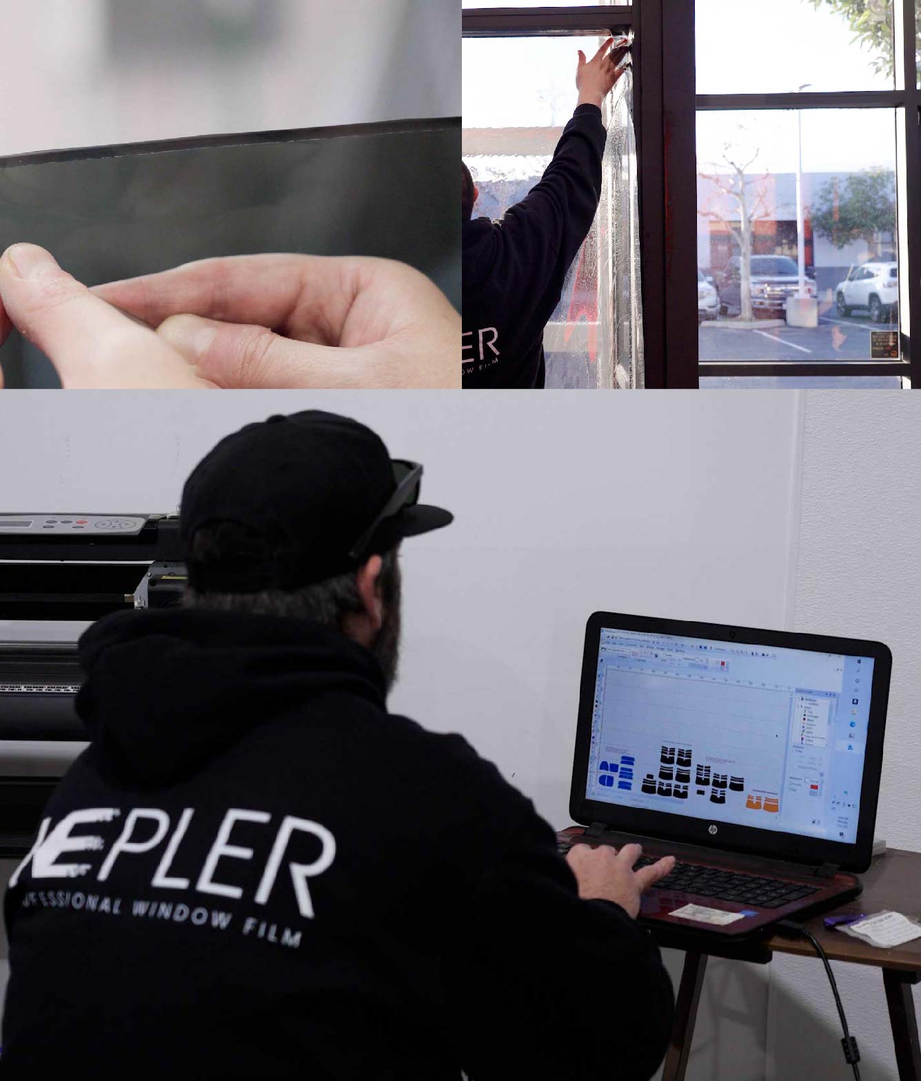 Ceramic Window Tinting Expert Cutting Film in Glen Allen, Virginia
