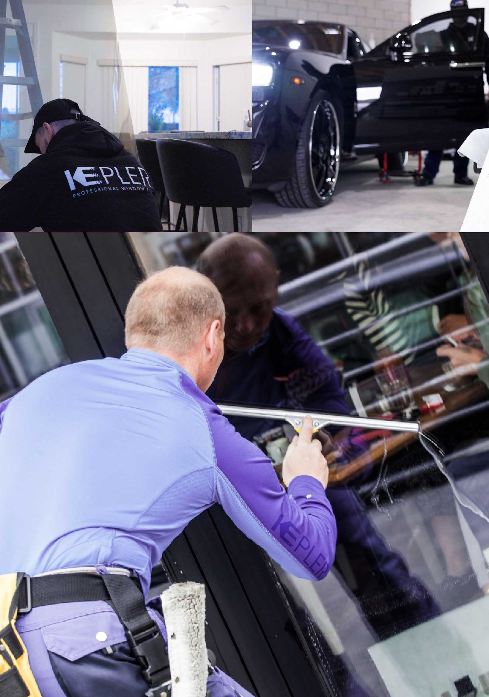 Kepler Expert Applying Anti-Graffiti Window Film to a Benton Shop Front