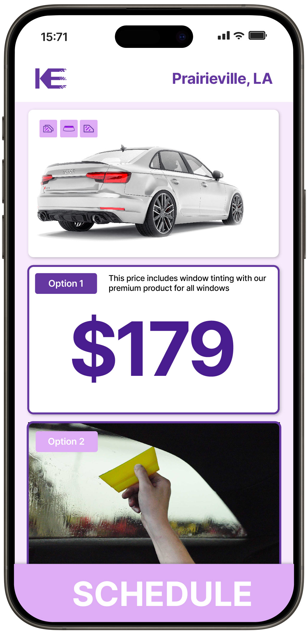 View Competitive Car Window Tinting Rates in Prairieville, Louisiana