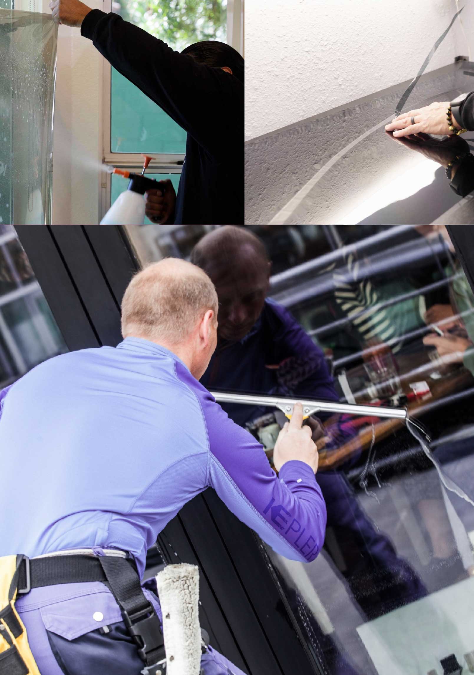 Kepler Professional Applying Anti-Graffiti Window Film to a Nipomo Shop Front