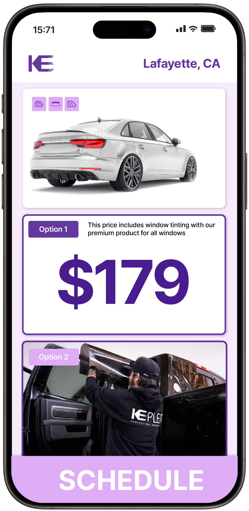 View Competitive Car Window Tinting Costs in Lafayette, California