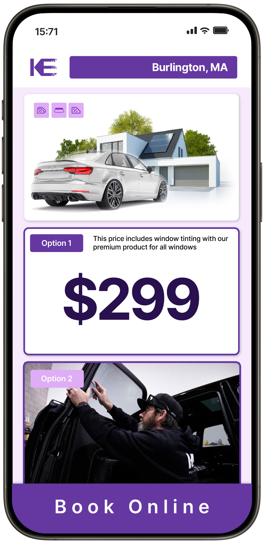 View Affordable Tesla Window Tinting Rates in Wellesley Hills, Massachusetts