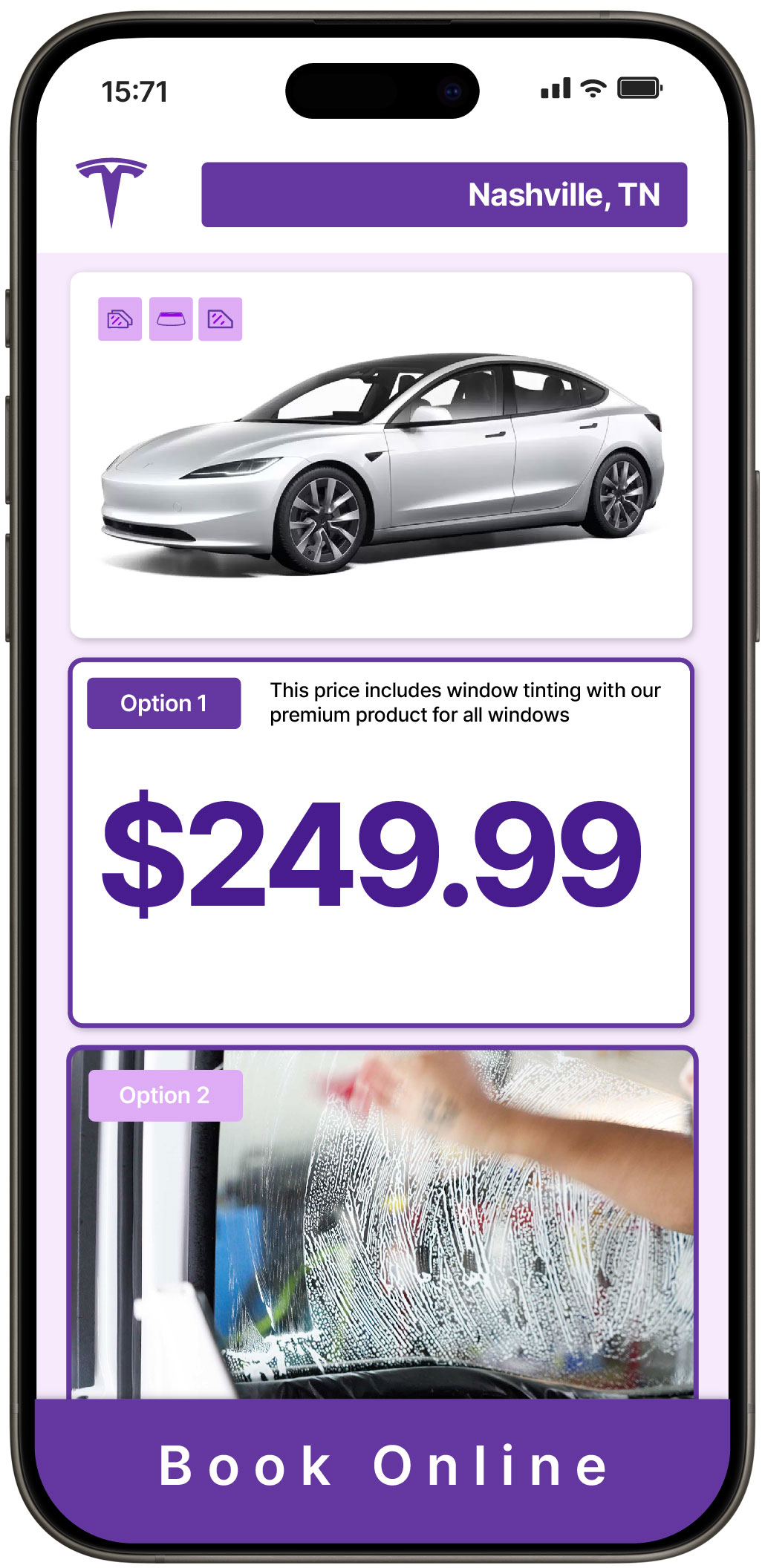 View Reasonable Tesla Window Tinting Rates in Nashville, Tennessee
