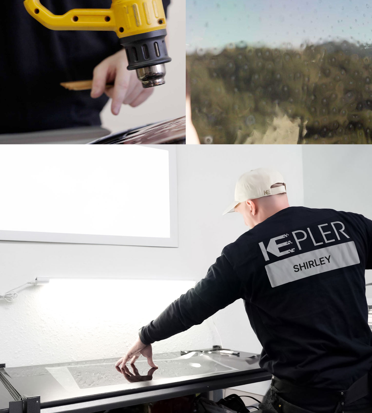 Window Tinting Specialist Cutting Film in Shirley, New York
