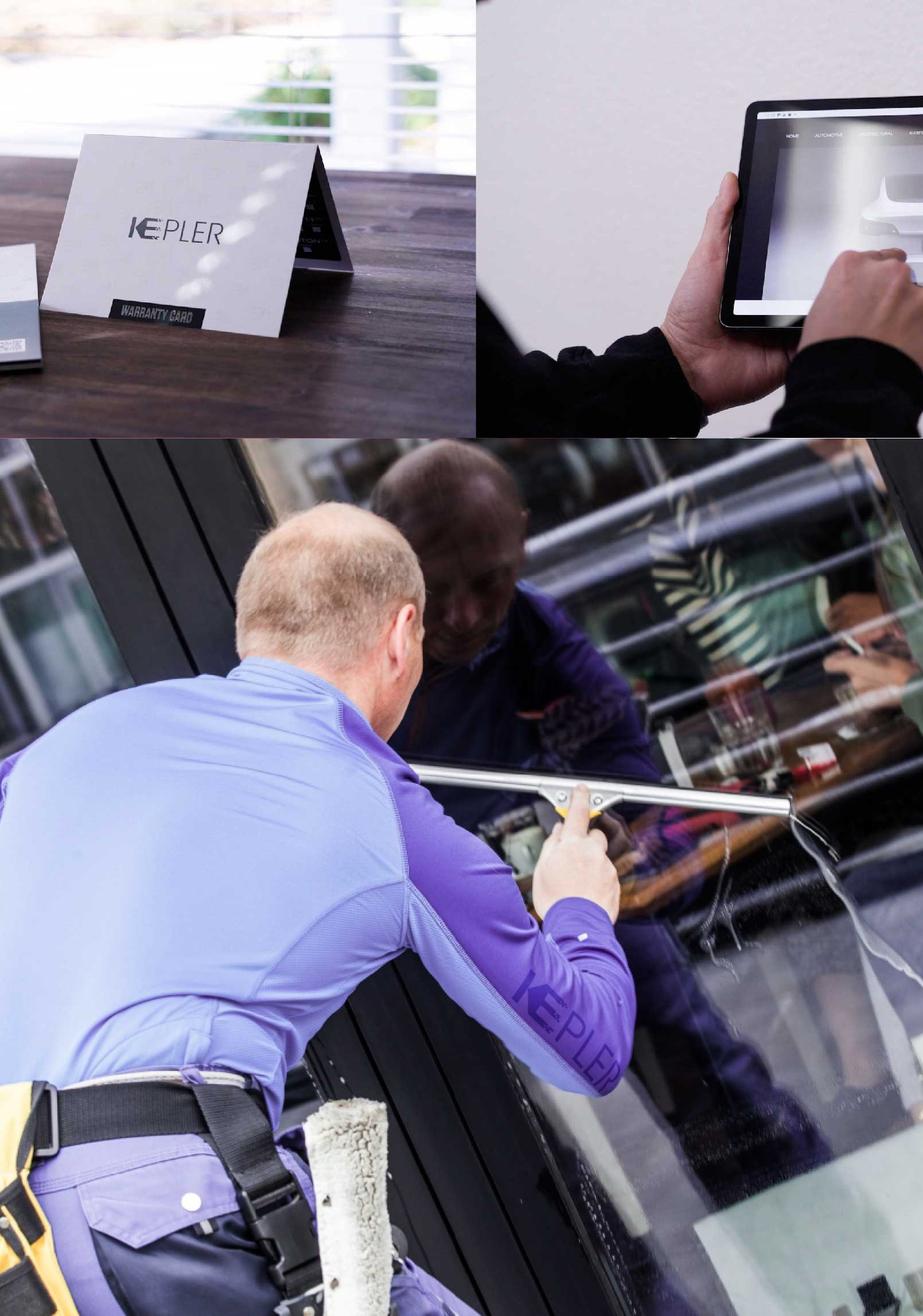 Kepler Expert Applying Anti-Graffiti Window Film to a Irvine Shop Front