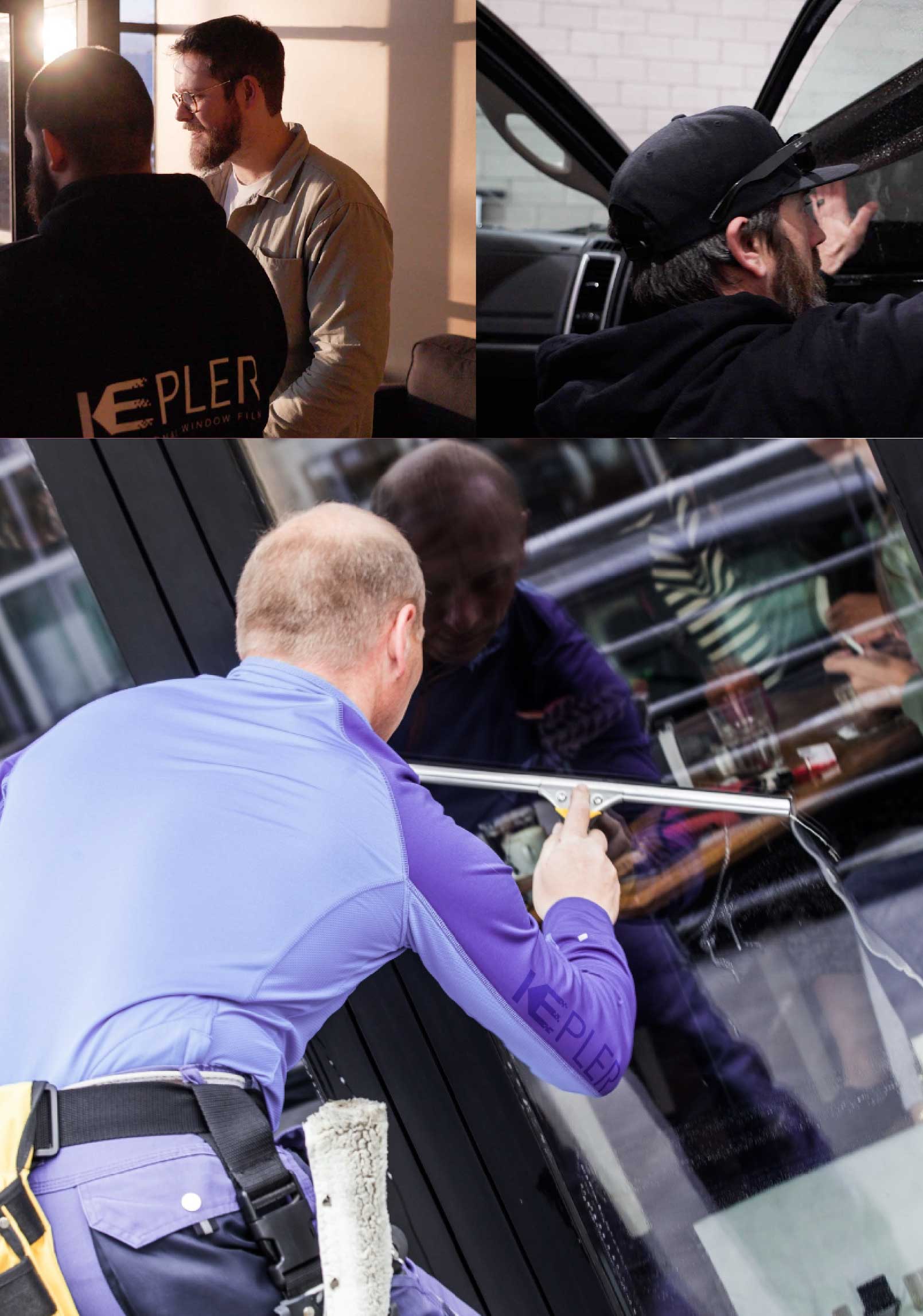 Kepler Professional Applying Anti-Graffiti Window Film to a Montgomery Shop Front