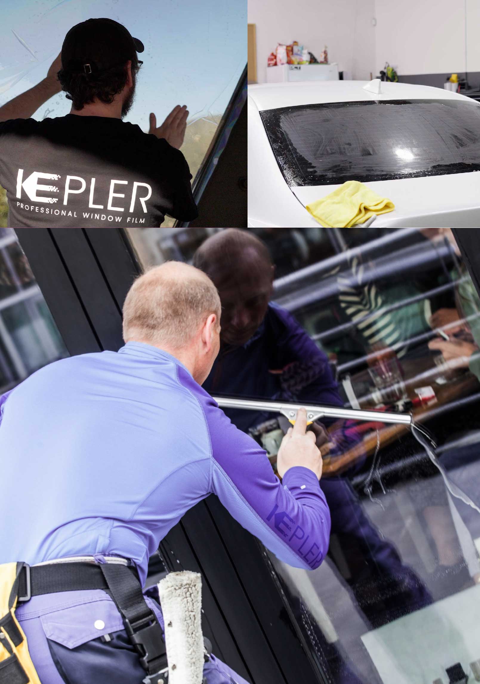 Kepler Expert Applying Anti-Graffiti Window Film to a Conway Shop Front