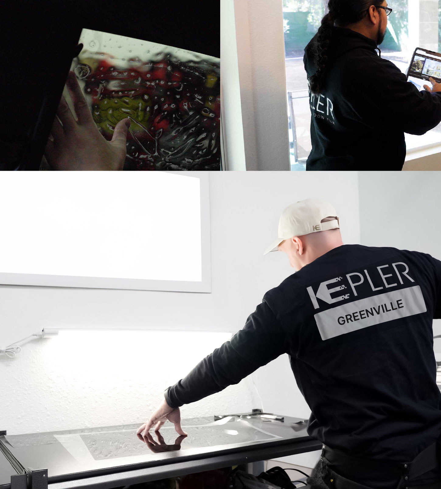 Window Tinting Specialist Cutting Film in Greenville, North Carolina