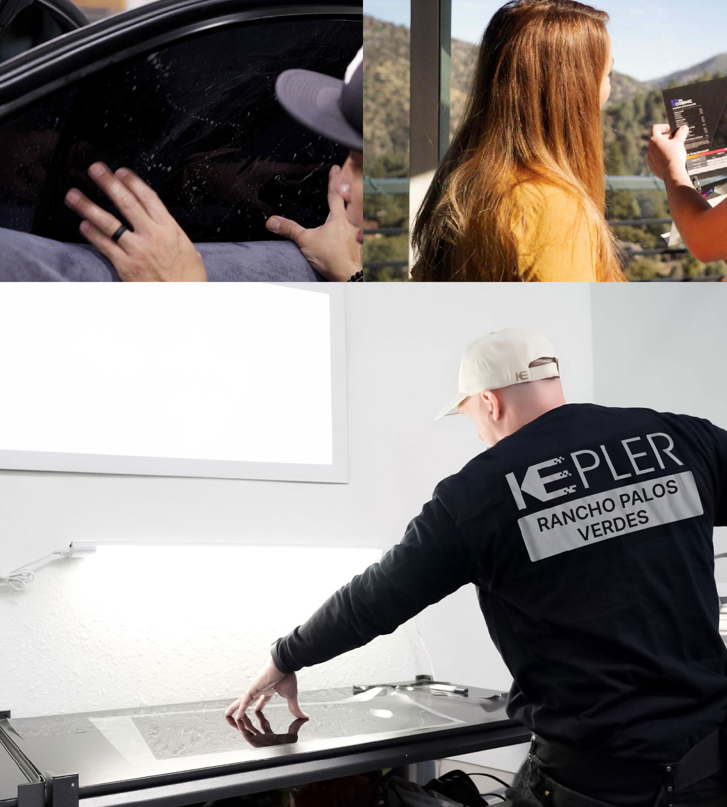 Window Tinting Specialist Cutting Film in Rancho Palos Verdes, California