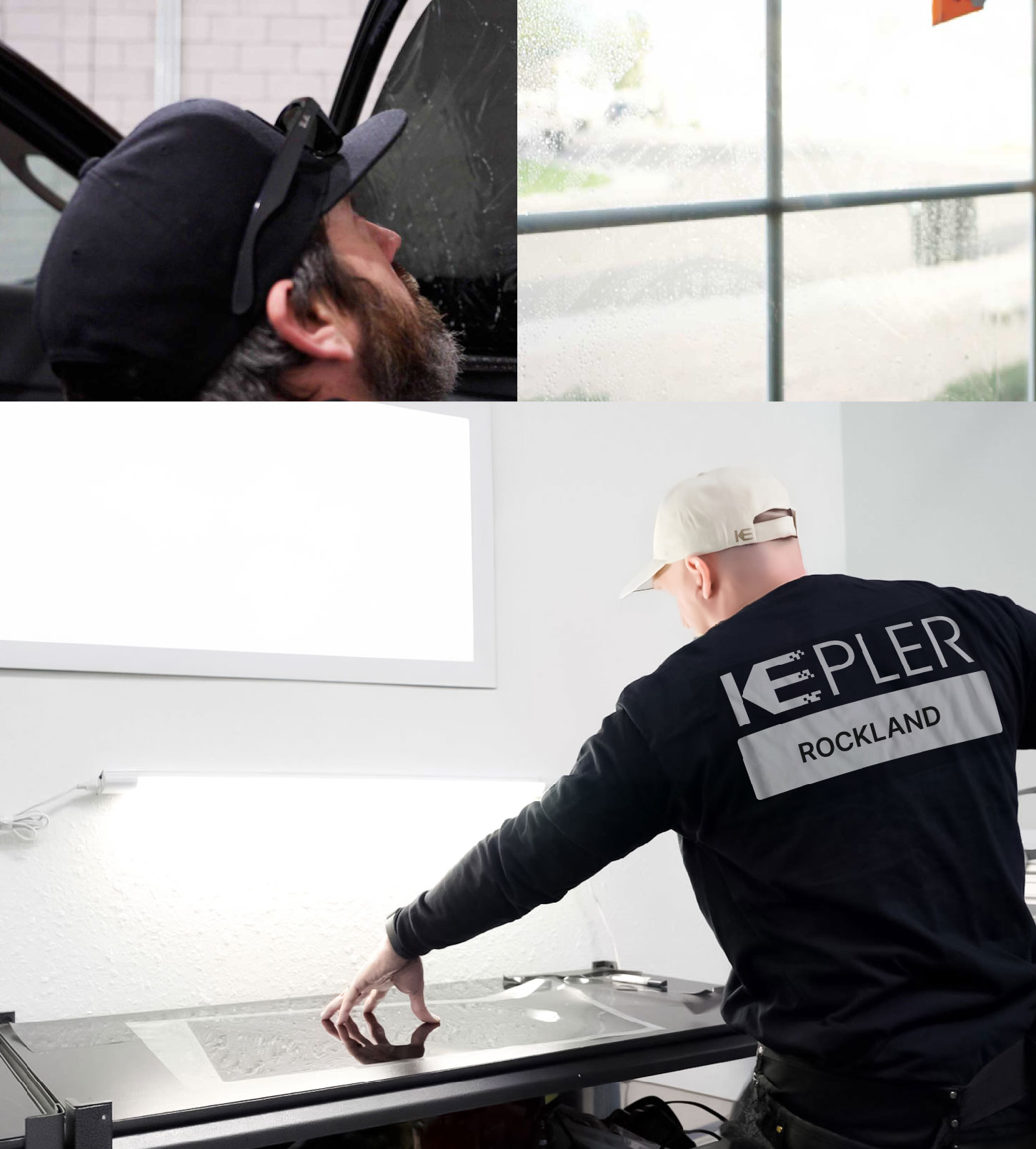 Window Tinting Specialist Cutting Film in Rockland, Massachusetts