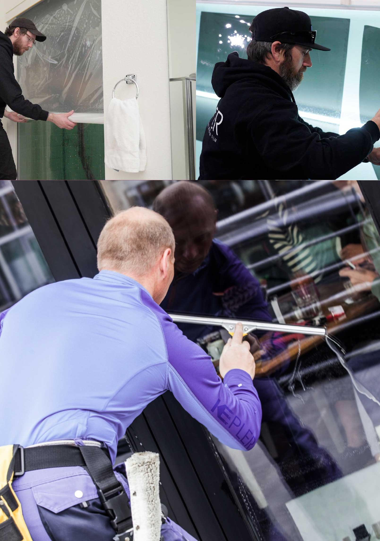 Kepler Expert Applying Anti-Graffiti Window Film to a Wilton Shop Front