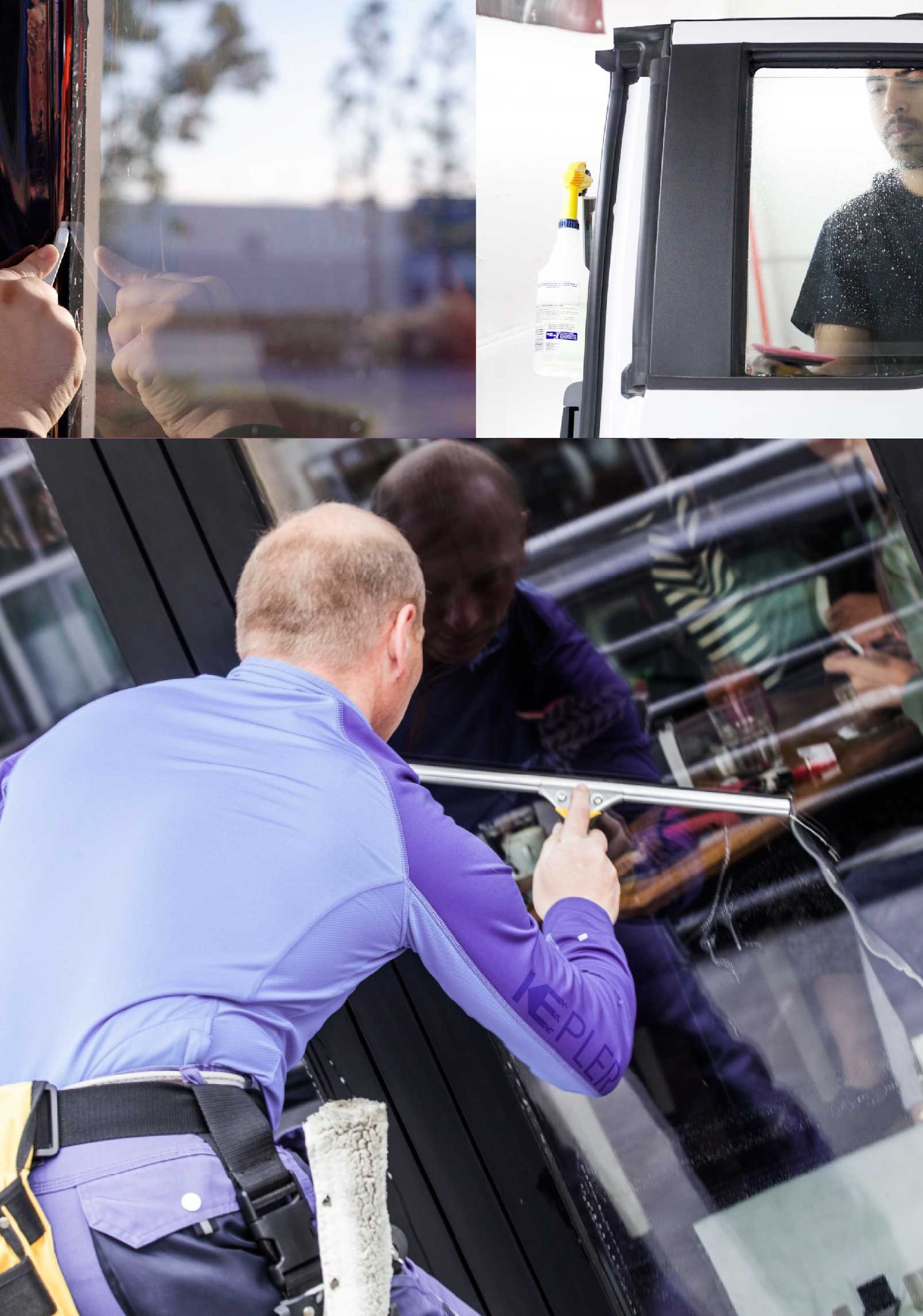 Kepler Expert Applying Anti-Graffiti Window Film to a Thornton Shop Front