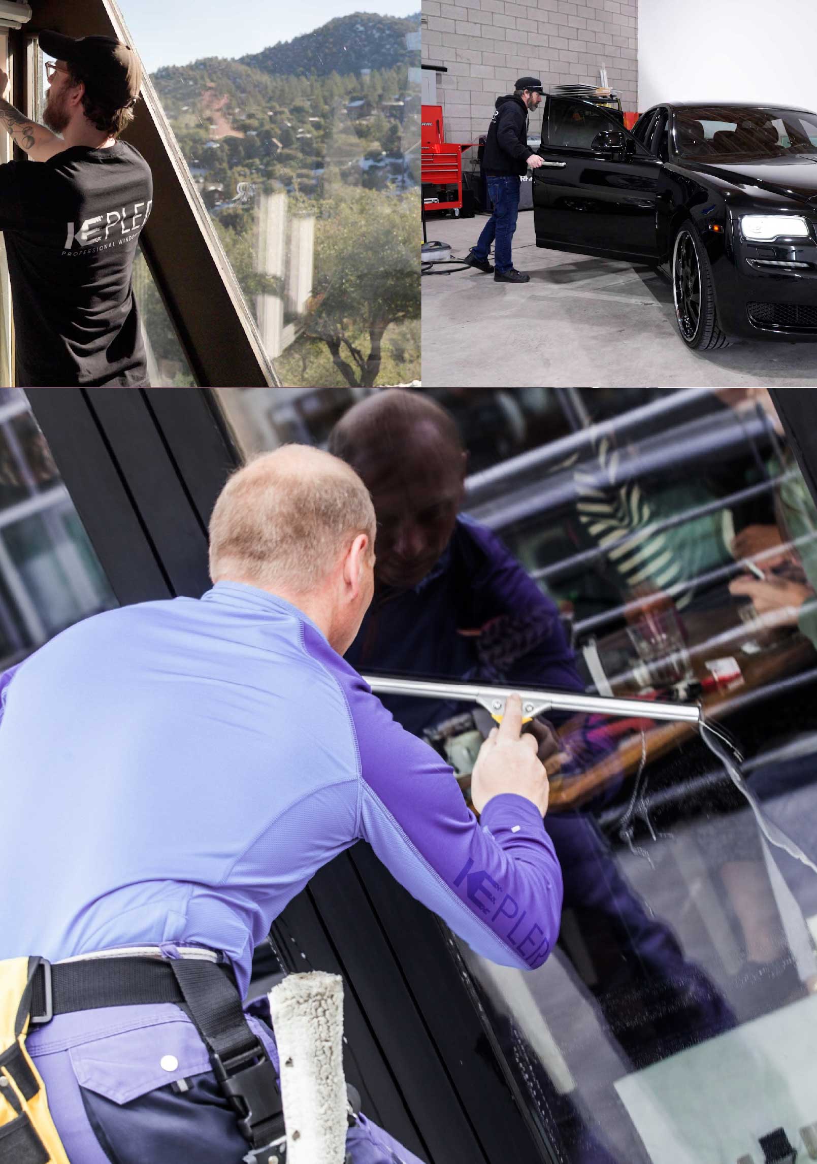 Kepler Expert Applying Anti-Graffiti Window Film to a Columbia Shop Front