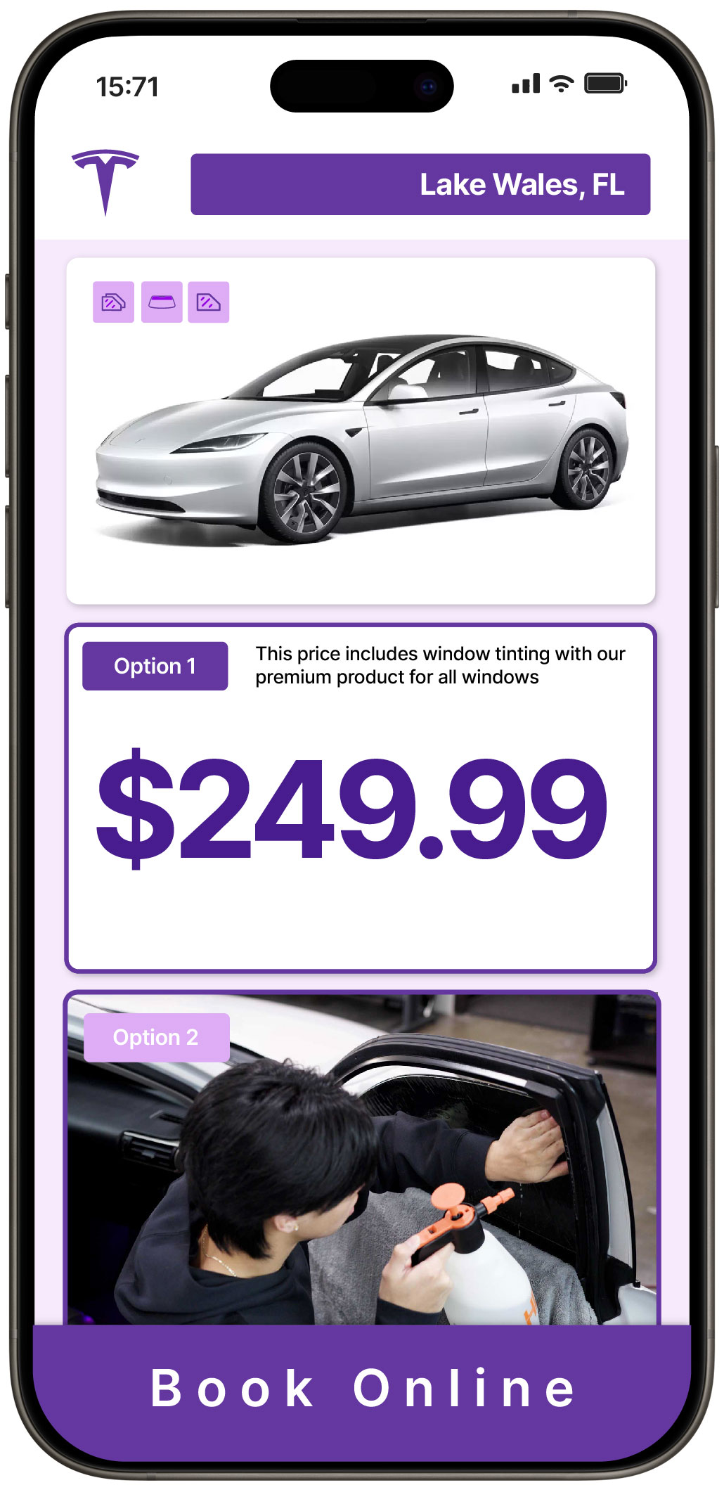 View Reasonable Tesla Window Tinting Rates in Lake Wales, Florida