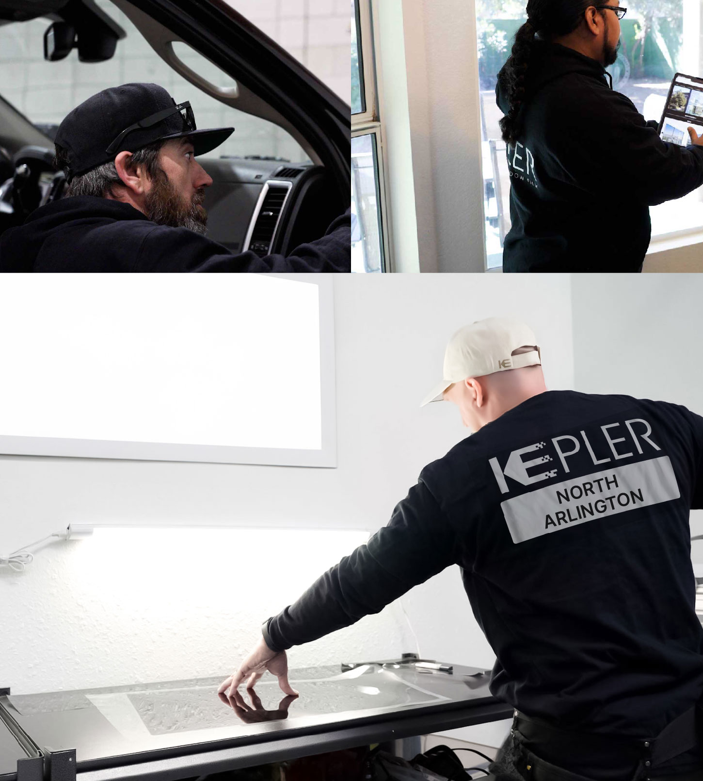 Window Tinting Specialist Cutting Film in North Arlington, New Jersey